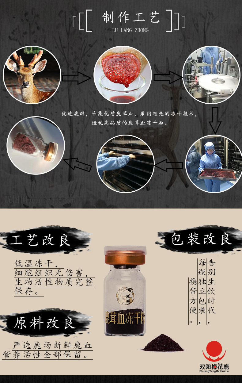鹿茸血冻干粉2型 - 鹿郎中官网-高档鹿产品专家,鹿茸,鹿茸血,鹿鞭膏